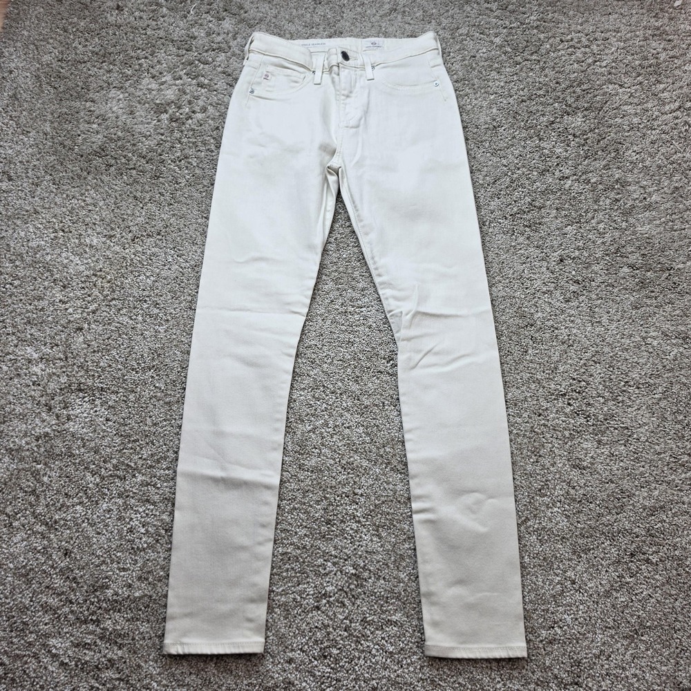AG Adriano Goldschmied Jeans Womens 26R White Farrah Skinny High Rise Stretch
